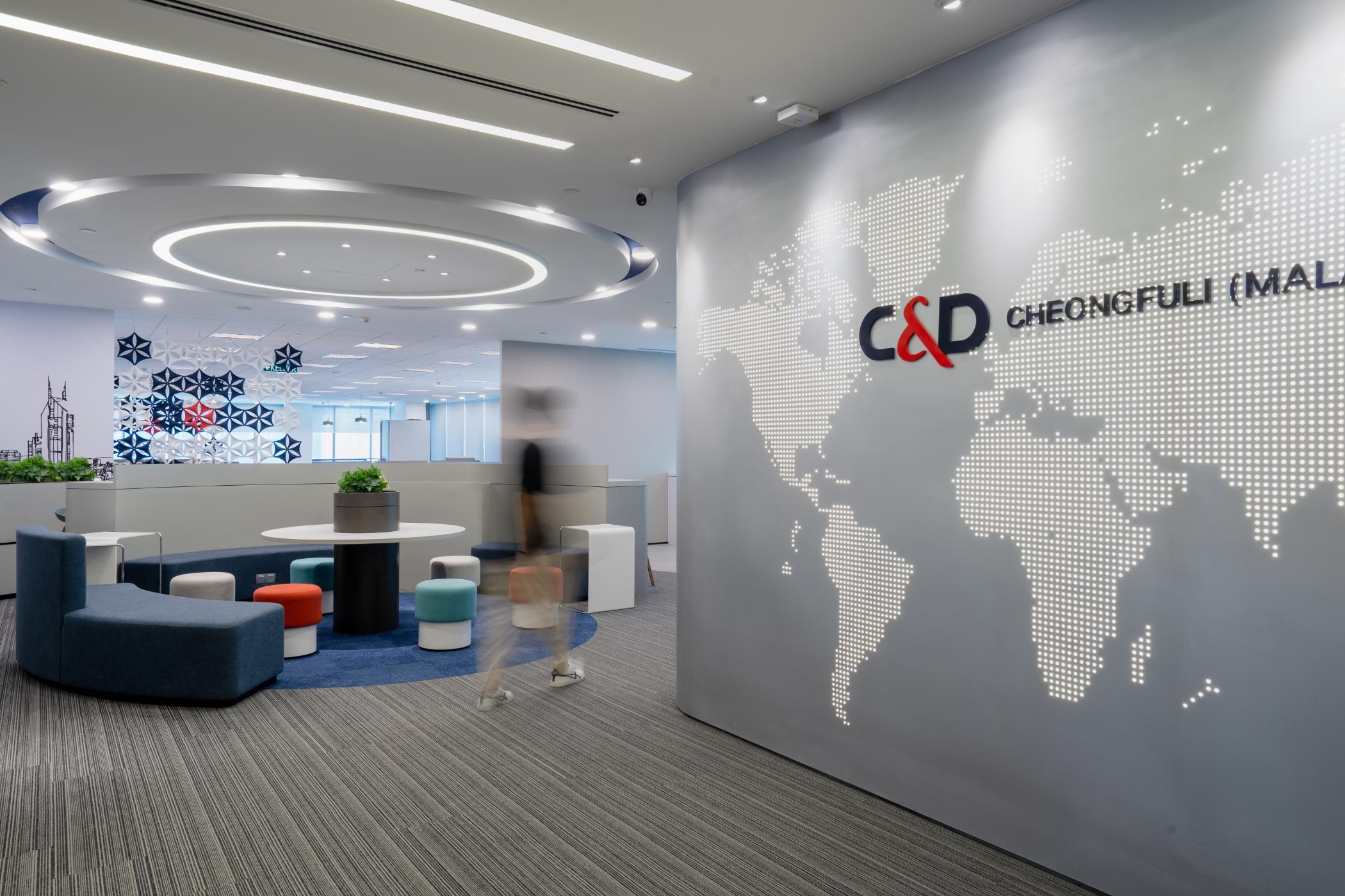 office-entrance-wall-world-map-design